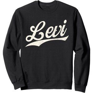 Levi Name, Retro Vintage Levi Given Name Distressed Sweatshirt